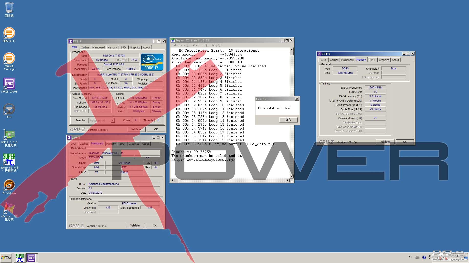 core i7 3770k super pi 5.585s