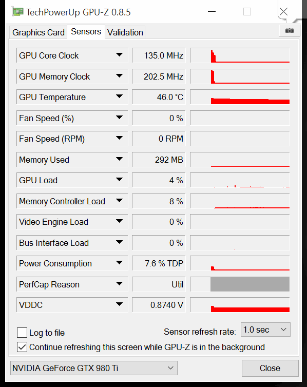 gtx 980 ti evga sc gpuz default idle