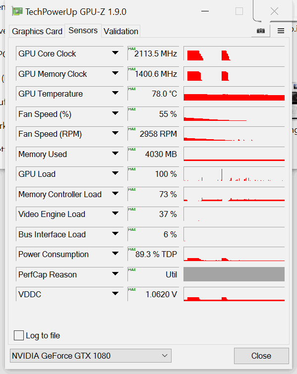 1080 FTW gpuz OC load bt4 4k