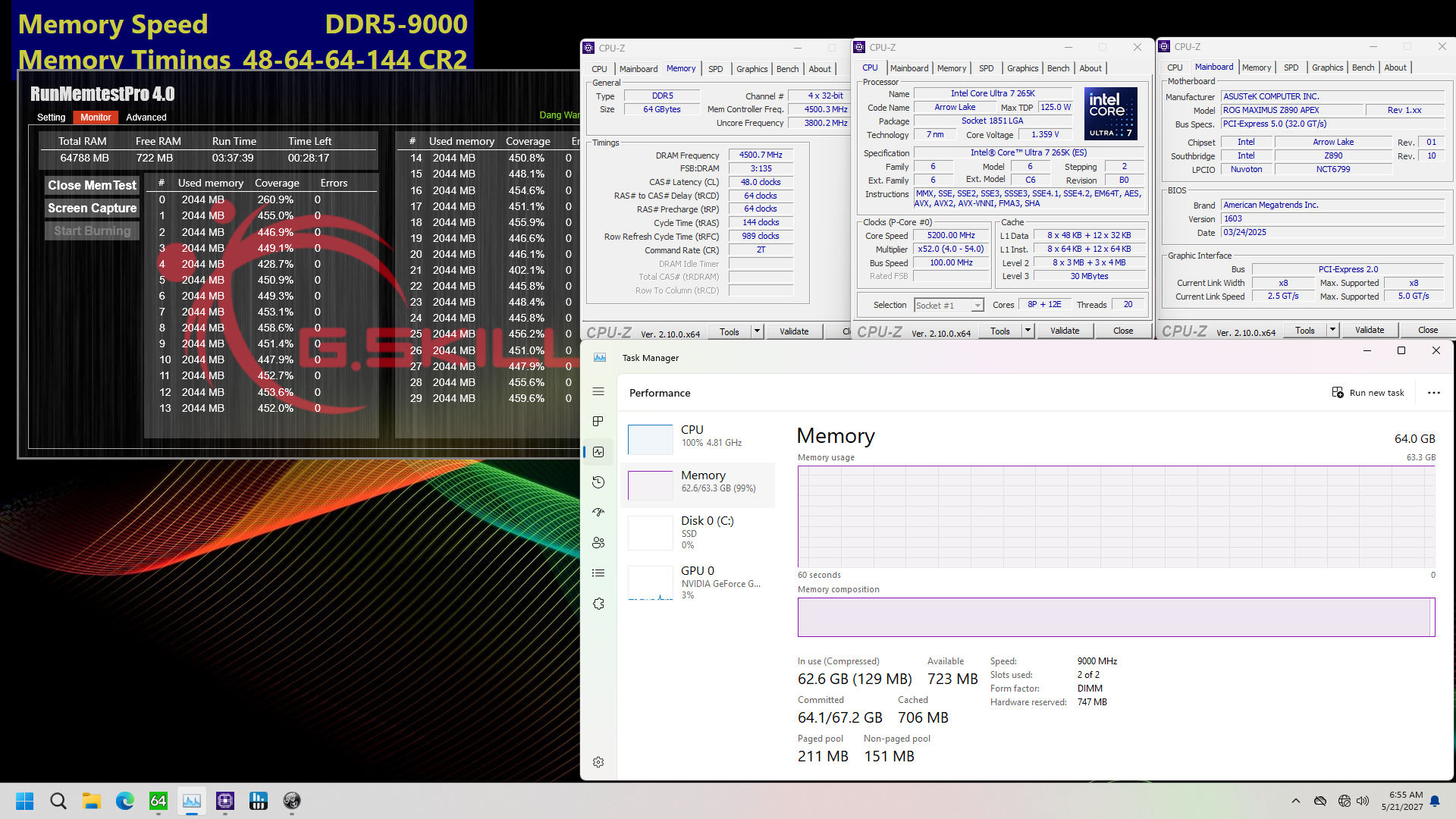 gskill ddr58000128gb 2