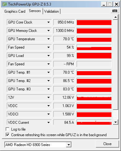 powerColor_6950_vortex_II_gpuz_load_temp