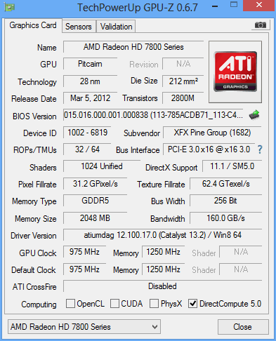 hd 7850 xfx black