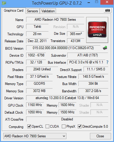 hd 7970 13Series gpuz OC