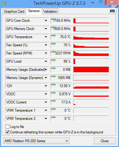 R9 280X Sapphire gpuz load