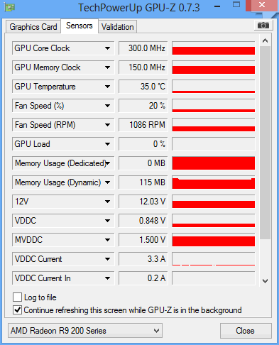 r280x dd xfx idle