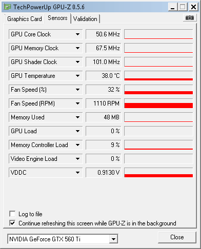 evga 448 cores idle temp