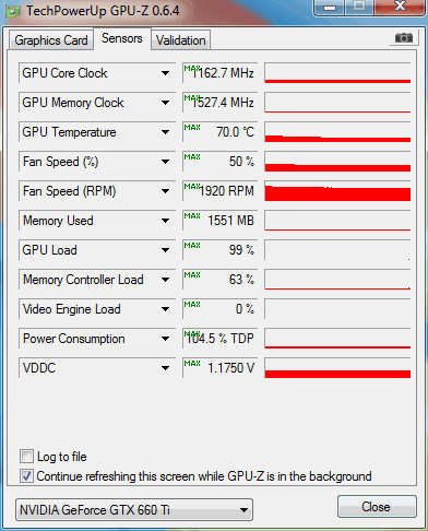 gpuz load crysis  phantom 660 ti