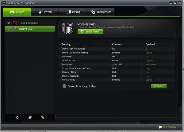 gtx 760 sc acx sleeping dogs nvidia experience setup