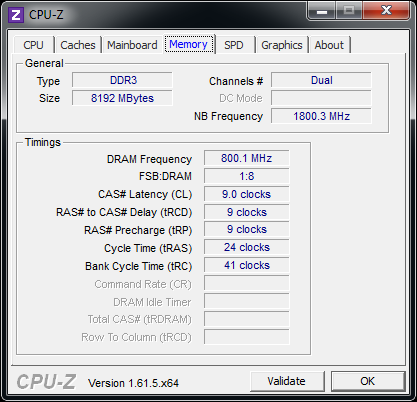 a10-5800k vengeance lp 1600mhz cpuz memory
