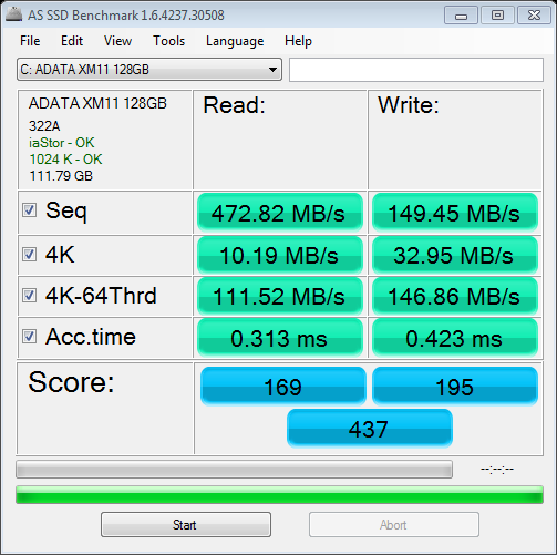 as-ssd-bench ADATA_XM11_128GB_11.30.2011_10-38-12_AM