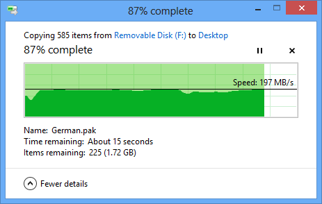Kingston DataTraveler Ultimate 3 G3 32GB crysis3 copy to desktop test